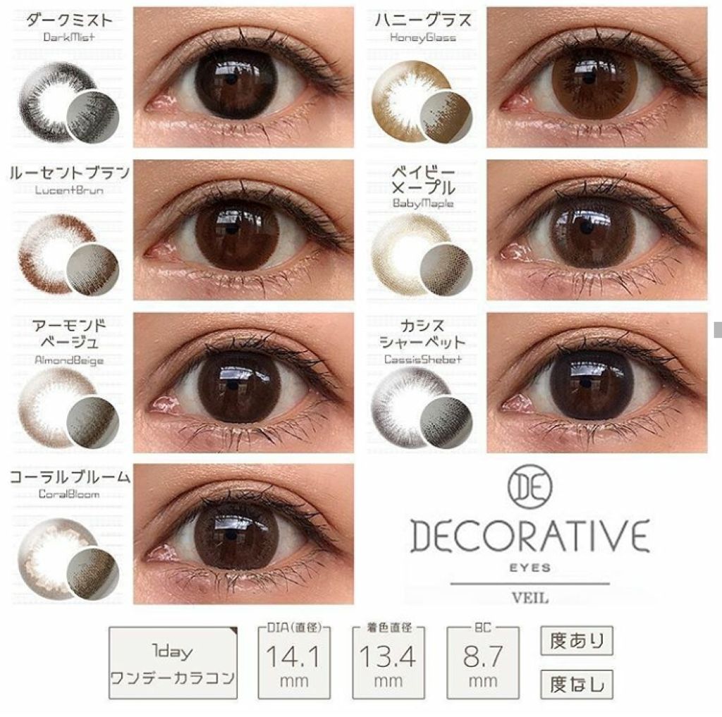 デコラティブアイズ ヴェール/Decorative Eyes/カラーコンタクトレンズを使ったクチコミ（2枚目）