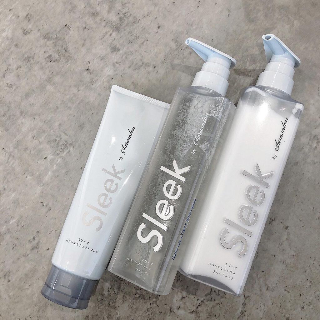 スリーク by サラサロン バランスエフェクトマスクのクチコミ「sleek♡

✔︎バランスエフェクトシャンプー

パサつき・うねりを抑えてまとまる髪へ
優し.....」（1枚目）