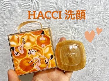 HACCI はちみつ洗顔石鹸のクチコミ「🐝HACCIはちみつ洗顔石鹸🐝

✔️良い点
洗い上がりしっとりで、余分な汚れだけを綺麗に落と.....」（1枚目）