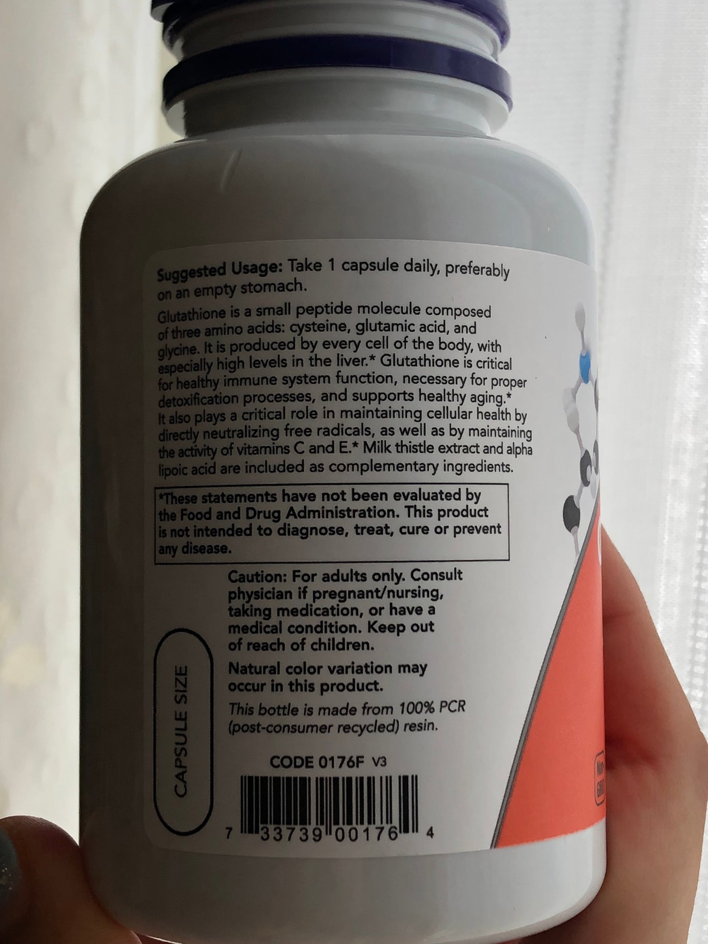 グルタチオン 500mg/Now Foods/健康サプリメントを使ったクチコミ(3枚目)