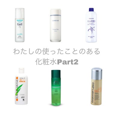 わたしが今まで使った化粧水Part2

💙キュレル しっとり化粧水 医薬部外品 2000円程
さすが医薬部外品だと感じたが、それでもわたしのニキビは酷く凄くよくもならなかった。
少しお値段高め。他のもの