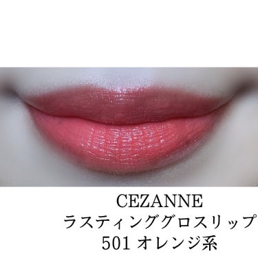 ラスティンググロスリップ/CEZANNE/口紅を使ったクチコミ（2枚目）