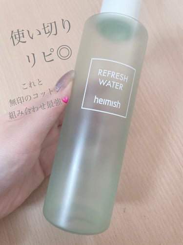 heimish heimish リフレッシュウォーターのクチコミ「heimish💕heimish リフレッシュウォーター


こちら３本目使い切りました💗
目に.....」（1枚目）