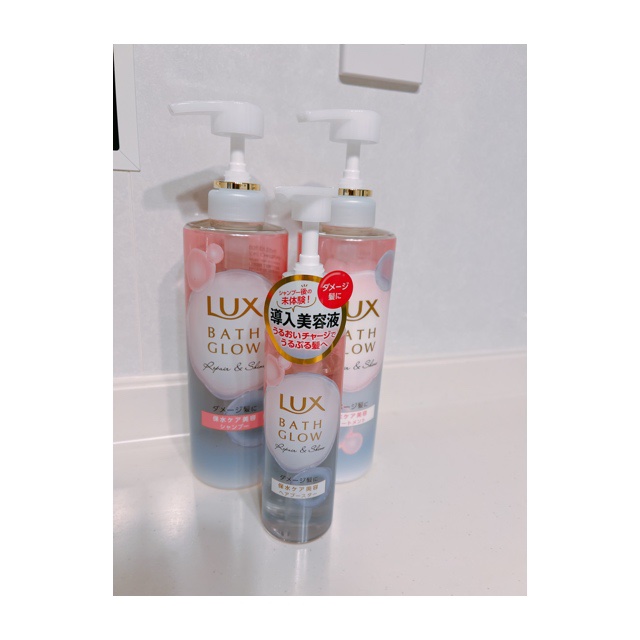 バスグロウ ストレート&シャイン シャンプー/トリートメント/LUX/市販シャンプーを使ったクチコミ（1枚目）