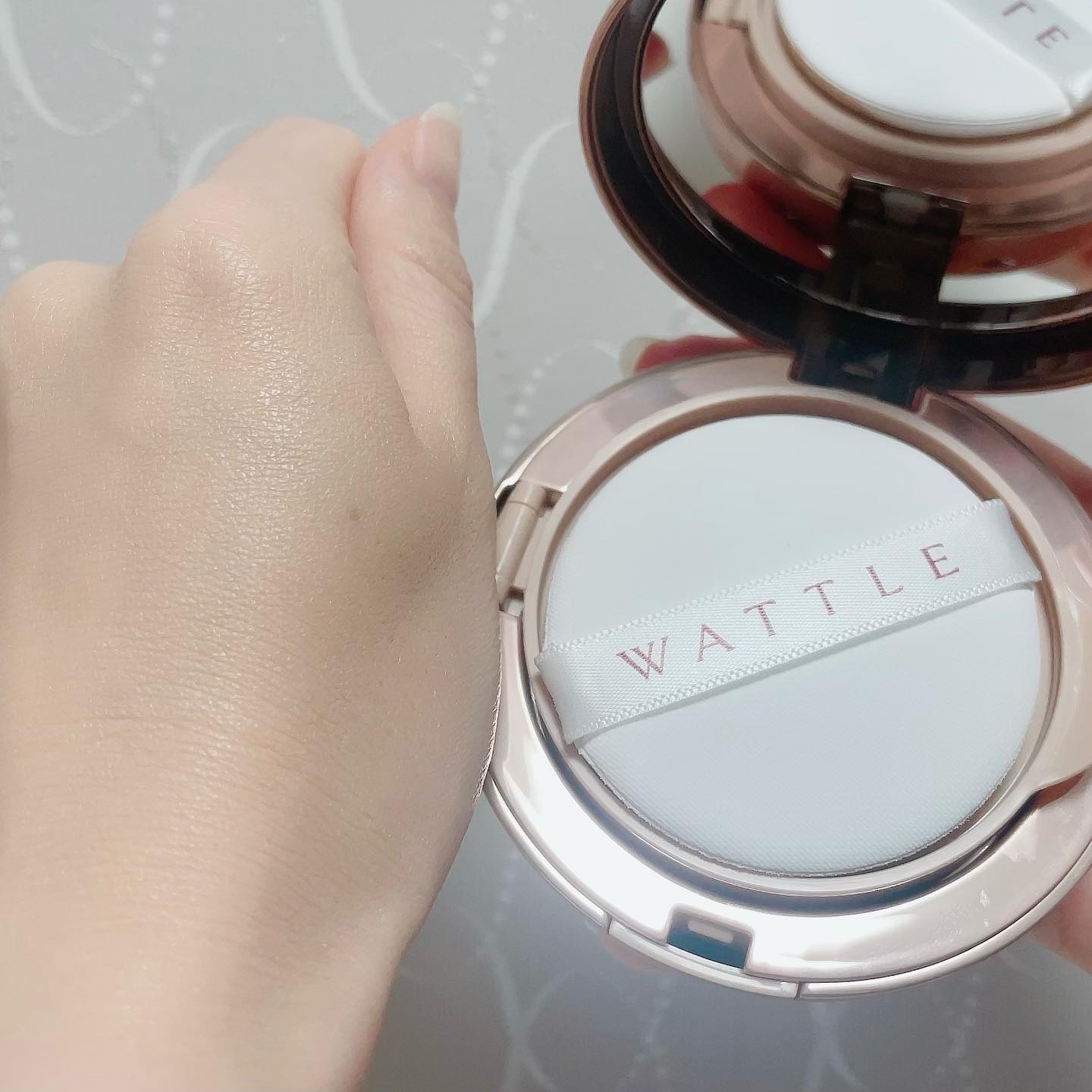 WATTLEクッションファンデーション 02 ライトベージュ/WATTLE/クッションファンデーションを使ったクチコミ（3枚目）