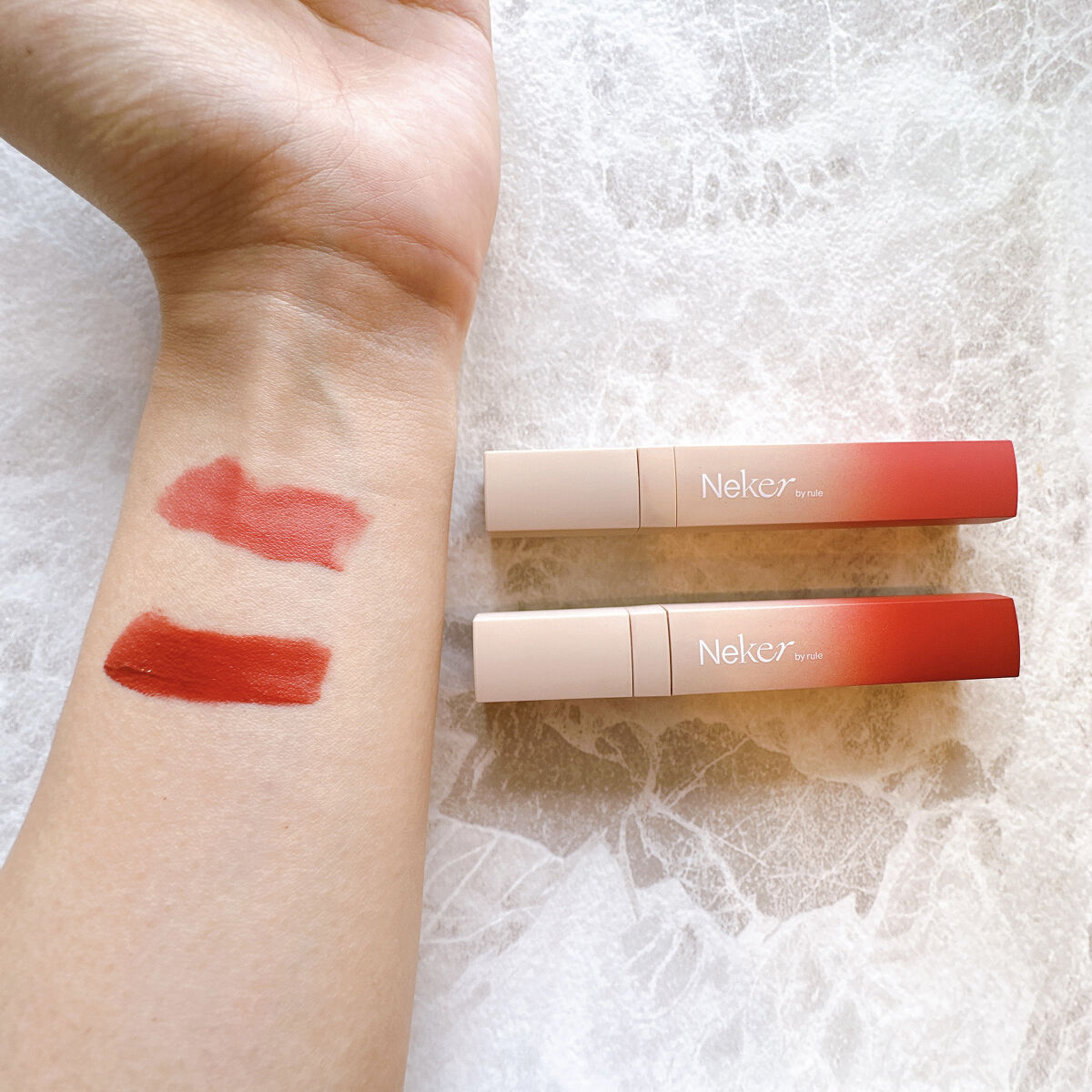 カラースエードリップロッカー 08 ディープムードレッド/Neker /口紅を使ったクチコミ（3枚目）