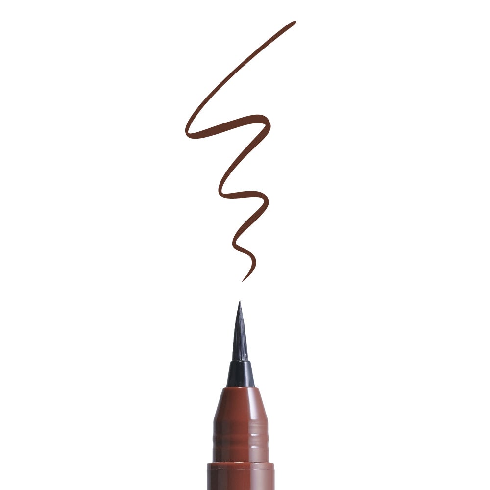 お化粧ふでぺん 目元用 毛筆細字 栗皮茶色