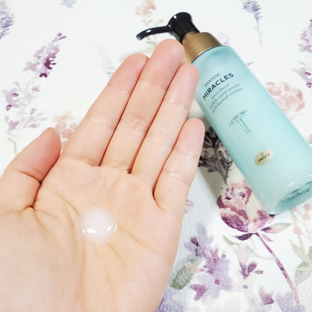 ミラクルズ うるおいブーストミルクウォーターセラム/パンテーン/アウトバストリートメントを使ったクチコミ(3枚目)