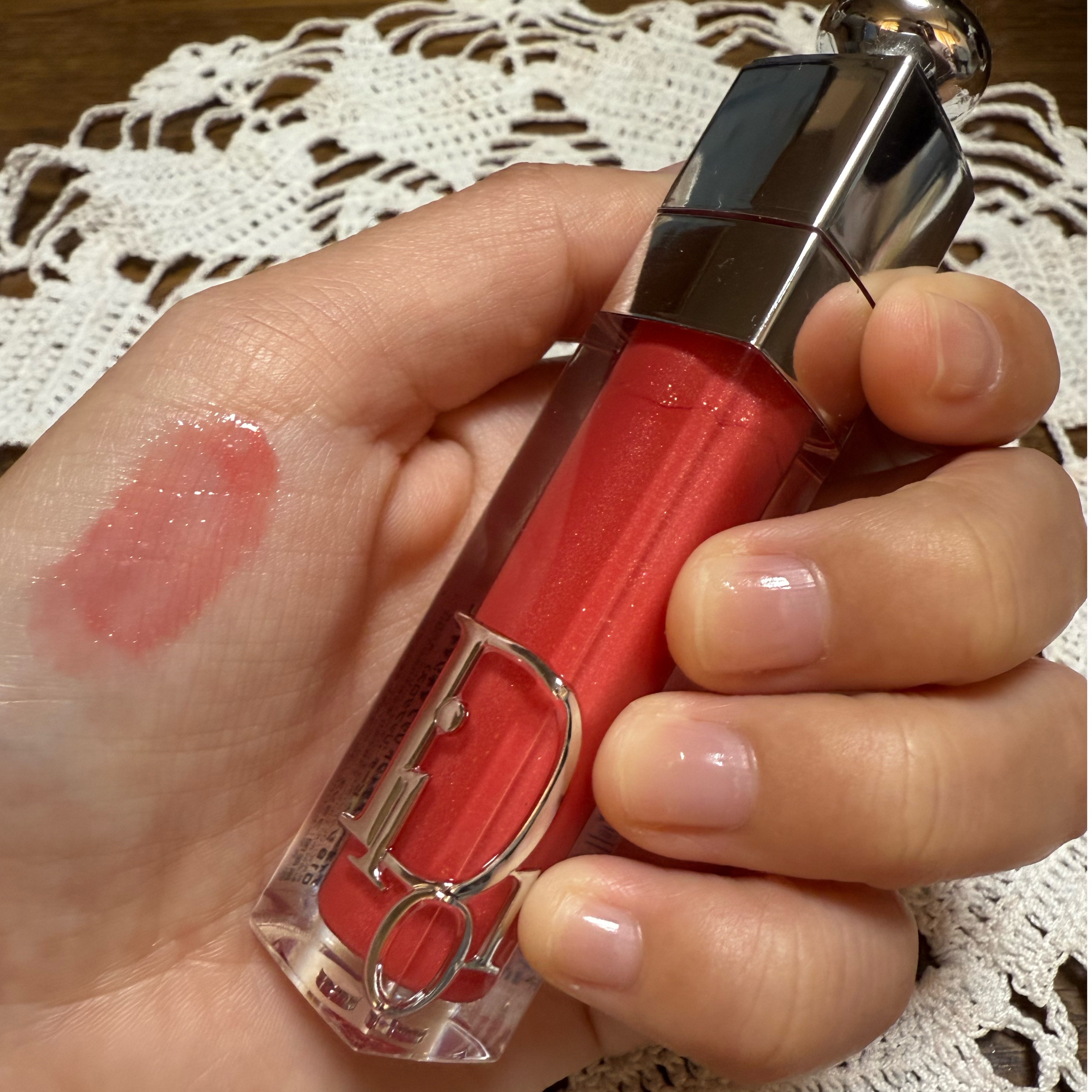 ディオール アディクト リップ マキシマイザー 019シマー ピーチ/Dior/リップグロスを使ったクチコミ（2枚目）