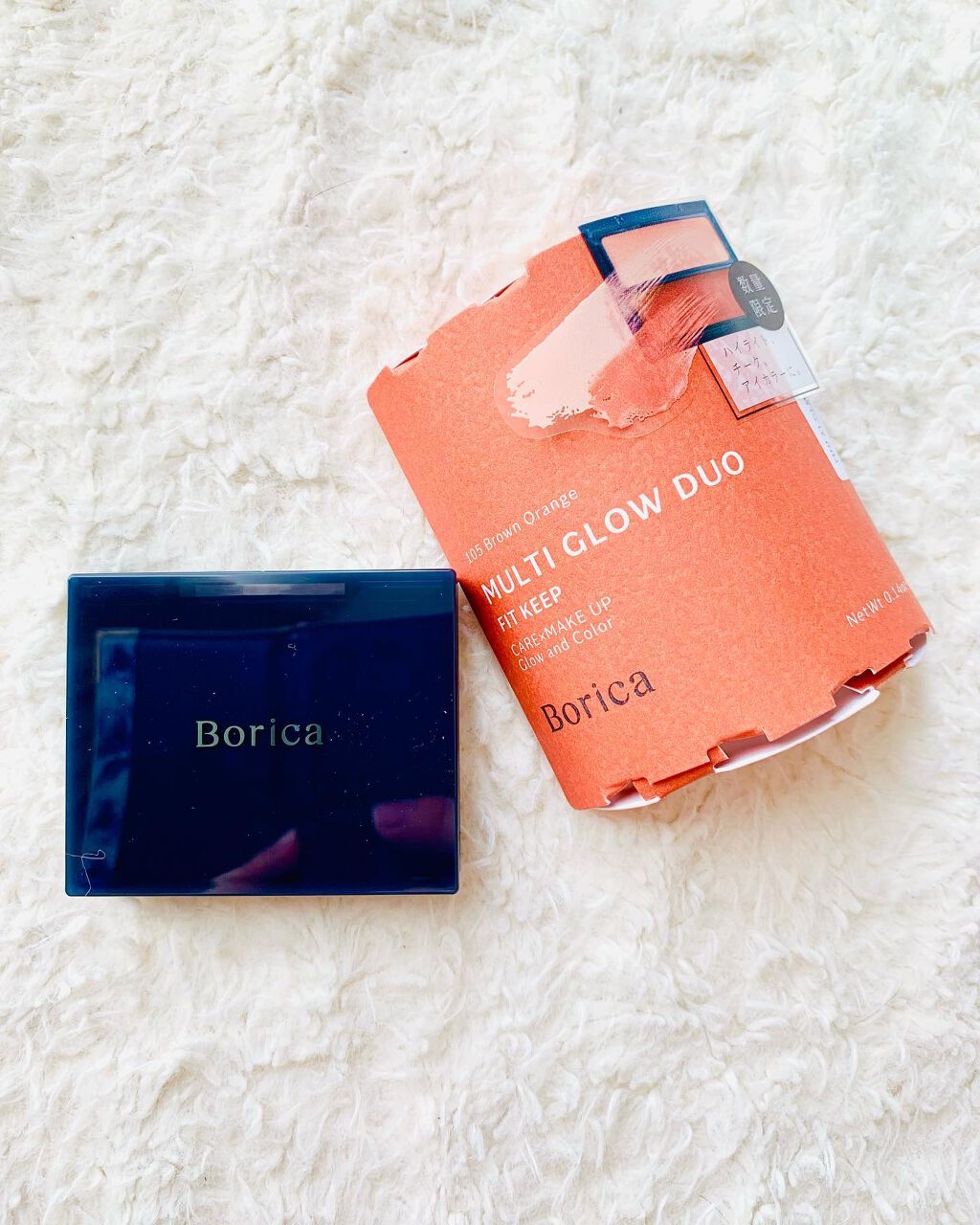 セラムマルチグロウデュオ 105 Brown Orange/Borica/クリームハイライトを使ったクチコミ（1枚目）