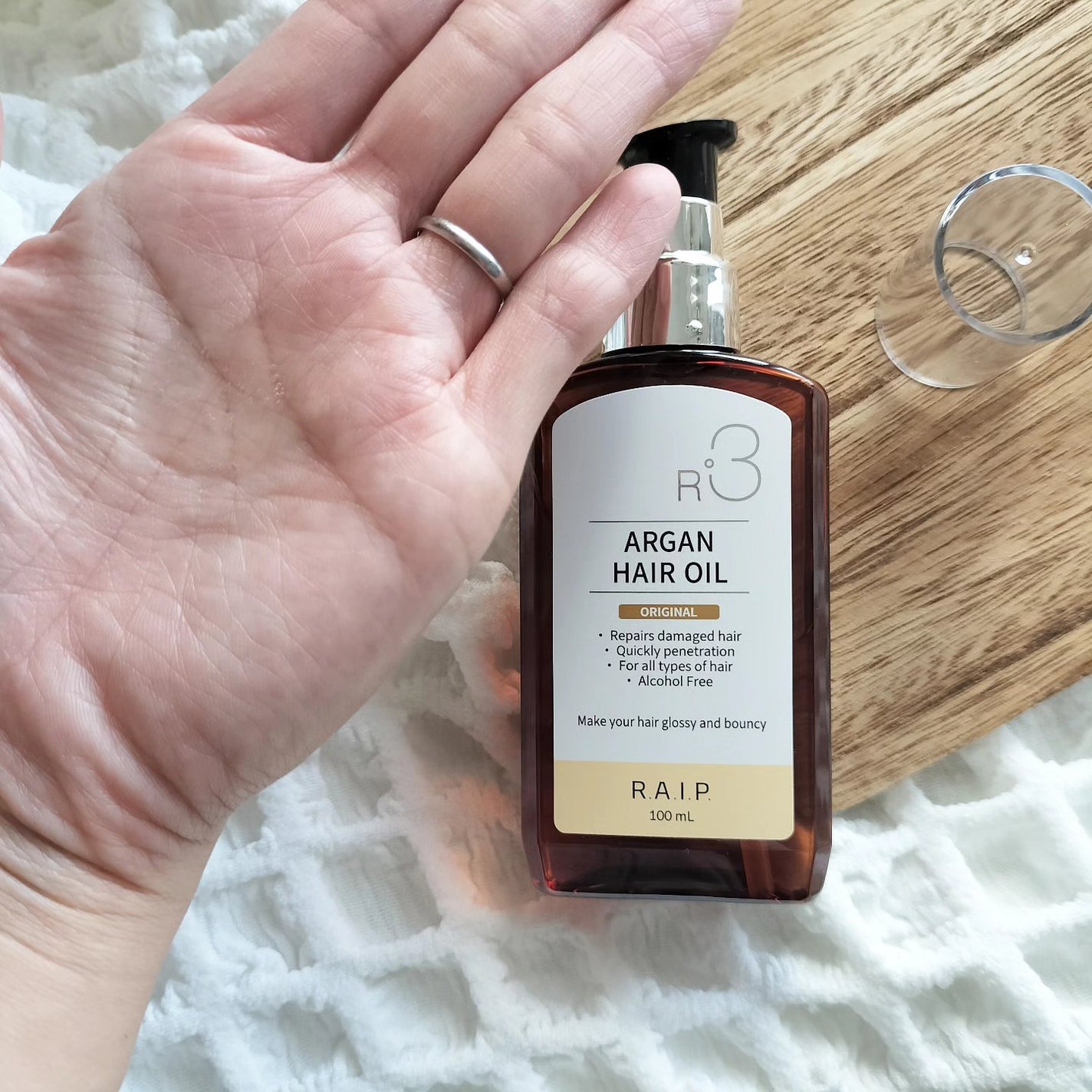 ライプ R3 アルガン ヘアオイル/RAIP/ヘアオイルを使ったクチコミ(2枚目)