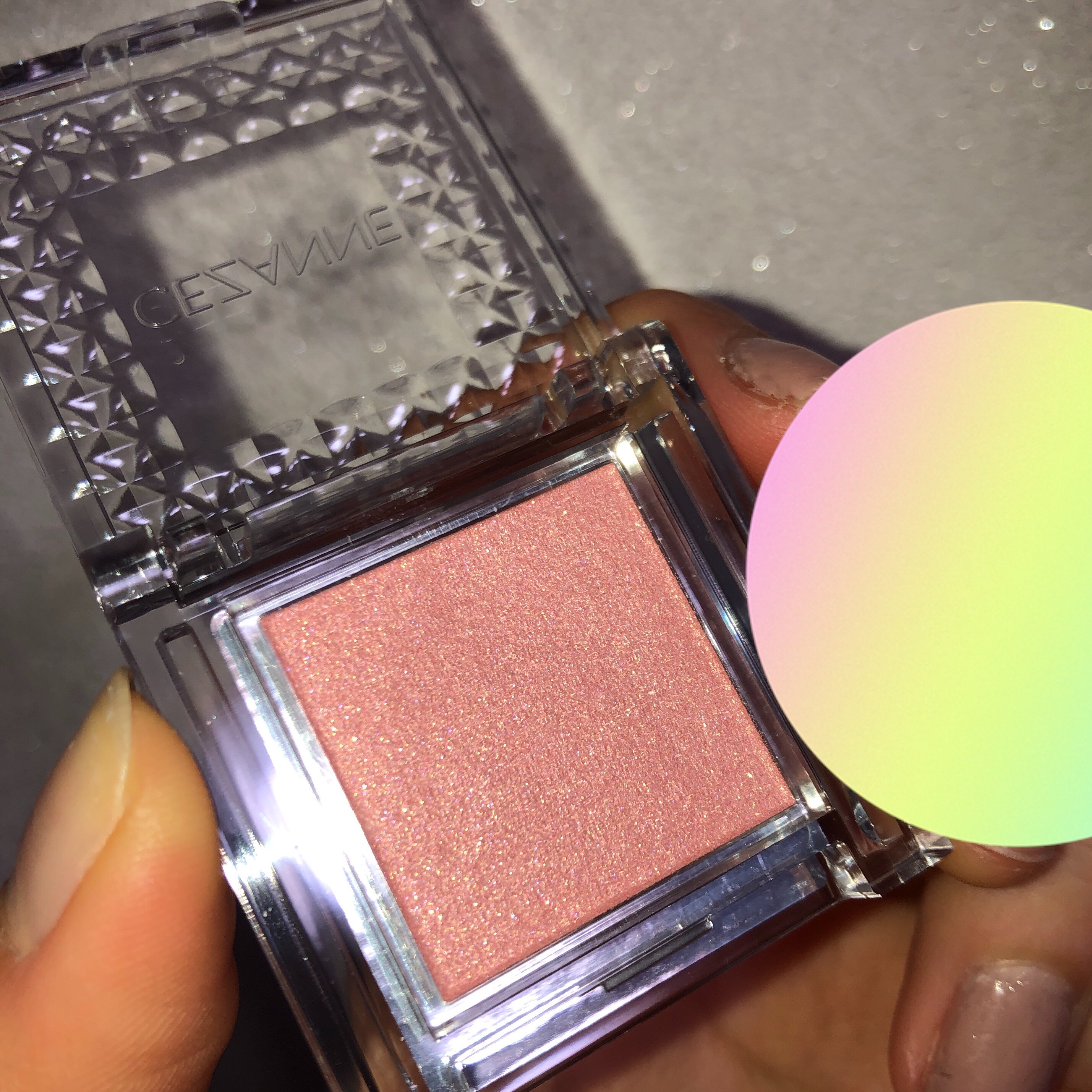 シングルカラーアイシャドウ 08 ゴールドピンク/CEZANNE/単色アイシャドウを使ったクチコミ（2枚目）