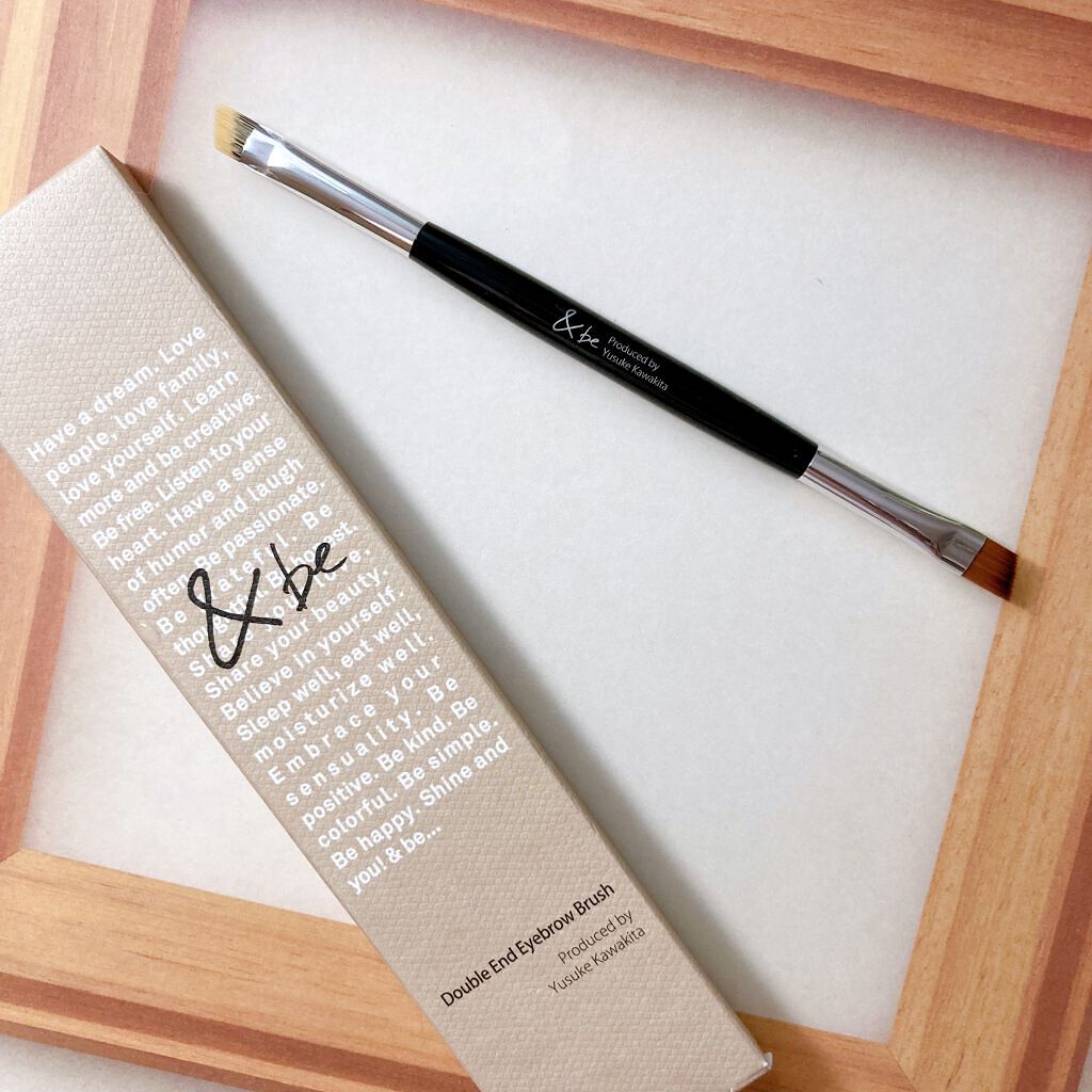 ダブルエンドアイブロウブラシ熊野筆/＆be/メイクブラシを使ったクチコミ（1枚目）