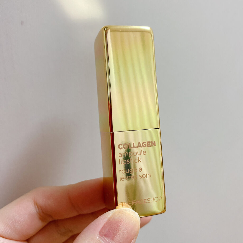 コラーゲンアンプルリップスティック/THE FACE SHOP/口紅を使ったクチコミ（2枚目）