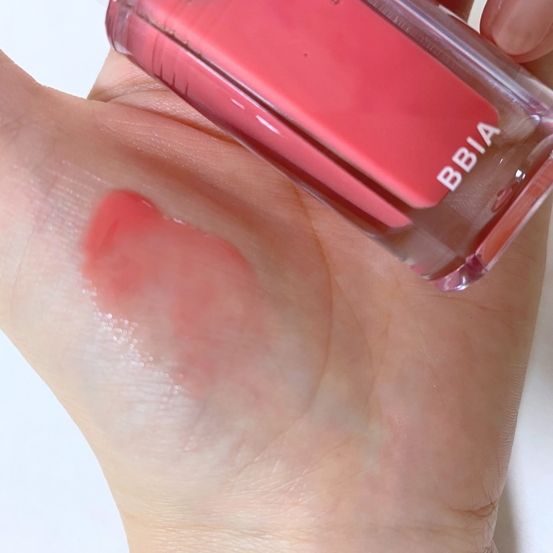 オーバー グレイズ ティント 01 ピーチシロップ/BBIA/リップティントを使ったクチコミ（2枚目）