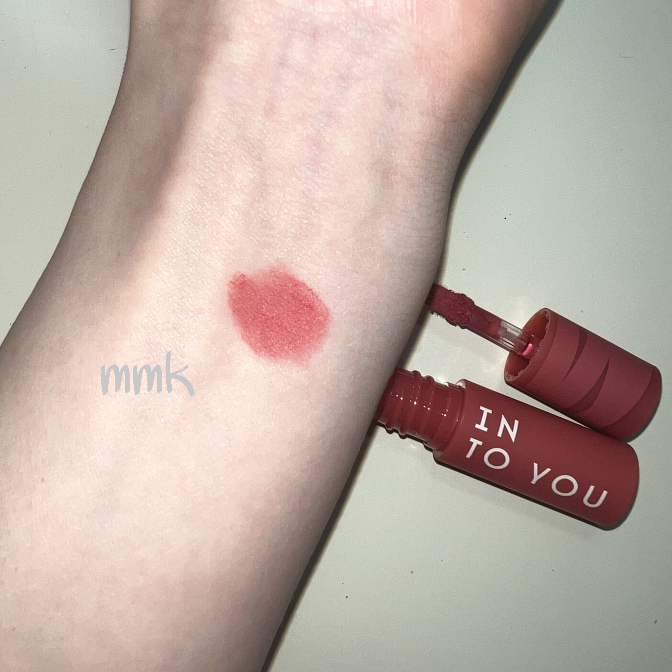 スーパーマットリップ＆チークマッド/INTO U/口紅を使ったクチコミ（2枚目）