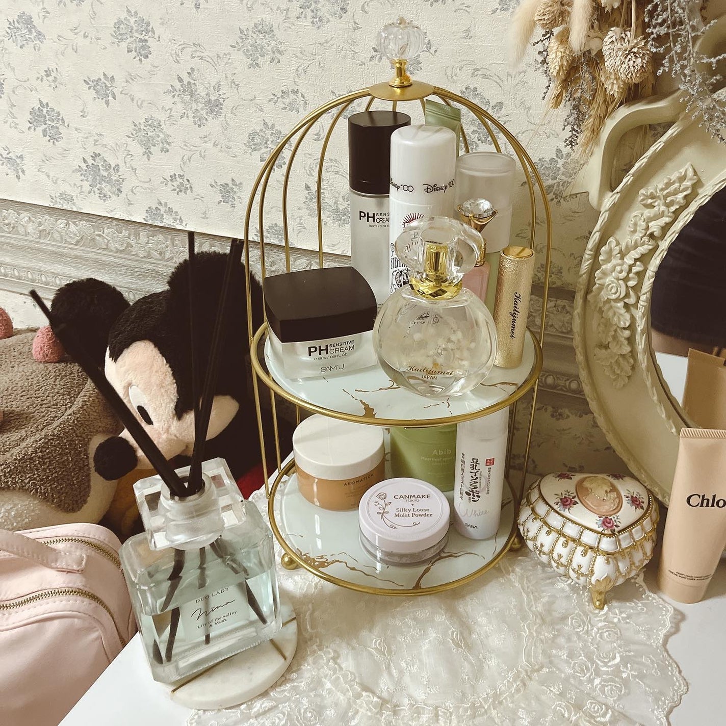 ccco on LIPS 「可愛すぎるコスメ収納でけた♡♡届いた🥹🫧🩵眼福であります💘💓🥺..」(3枚目)