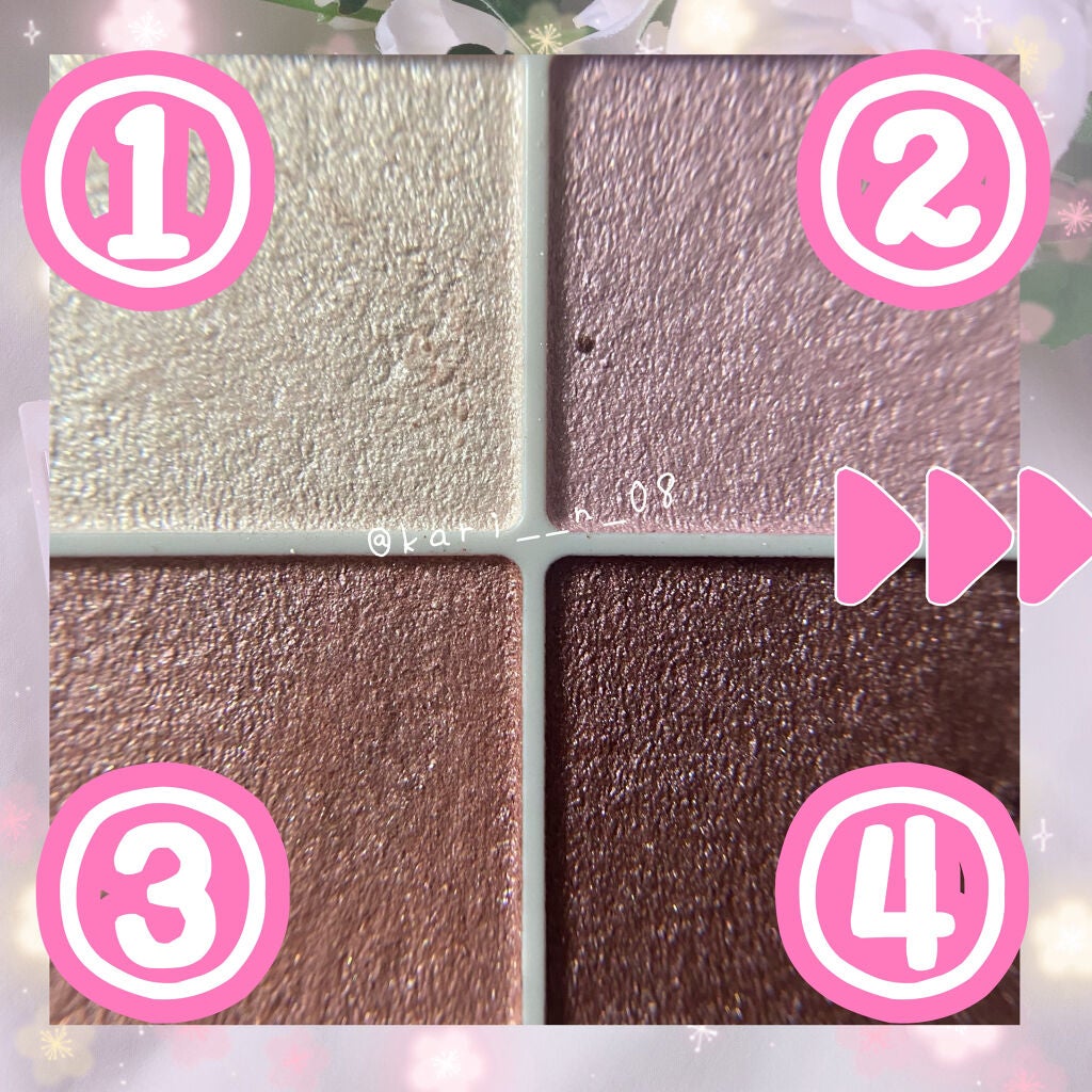 シルキースフレアイズ/キャンメイク/アイシャドウパレットを使ったクチコミ(2枚目)