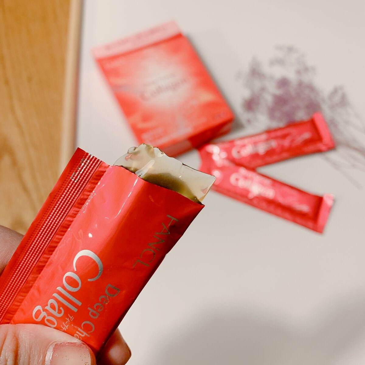 ディープチャージ コラーゲン スティックゼリー/ファンケル/美容サプリメントを使ったクチコミ(3枚目)