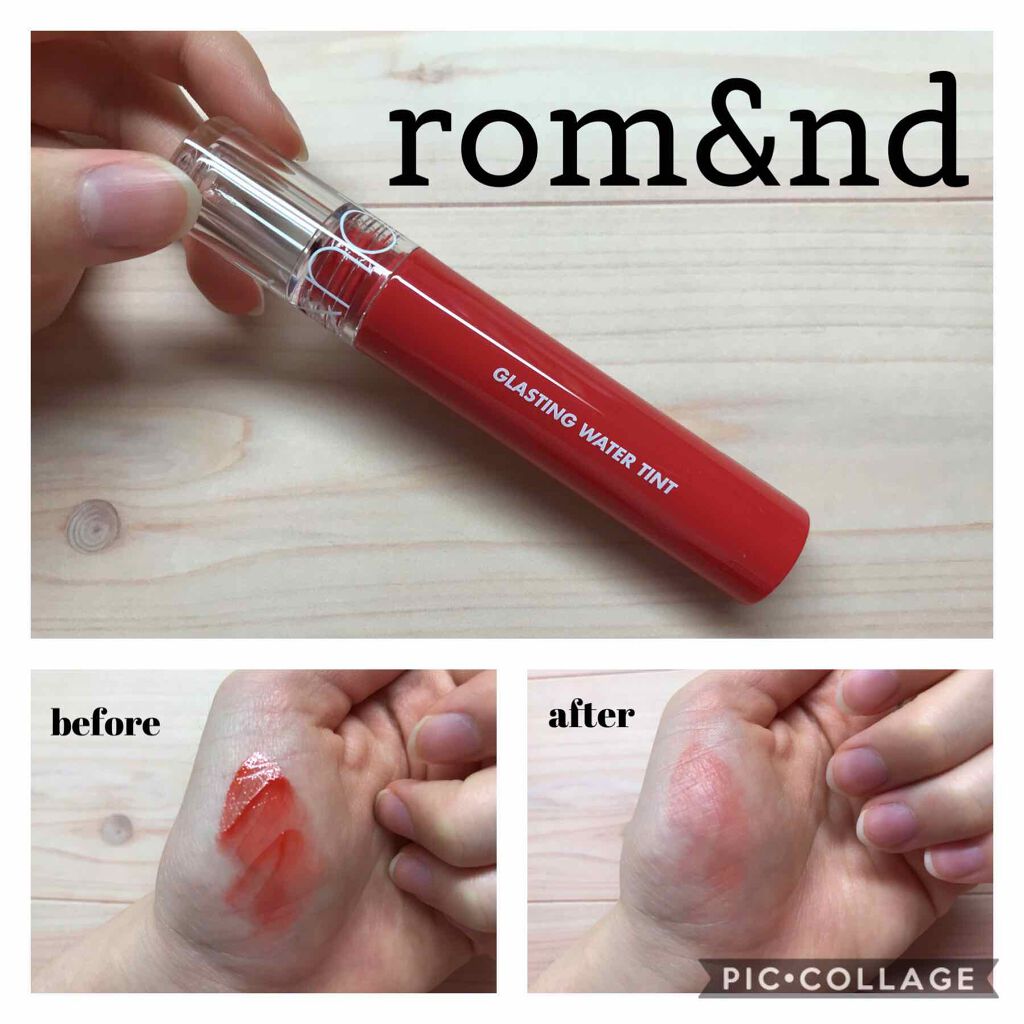グラスティングウォーターティント/rom&nd/リップティントを使ったクチコミ（1枚目）