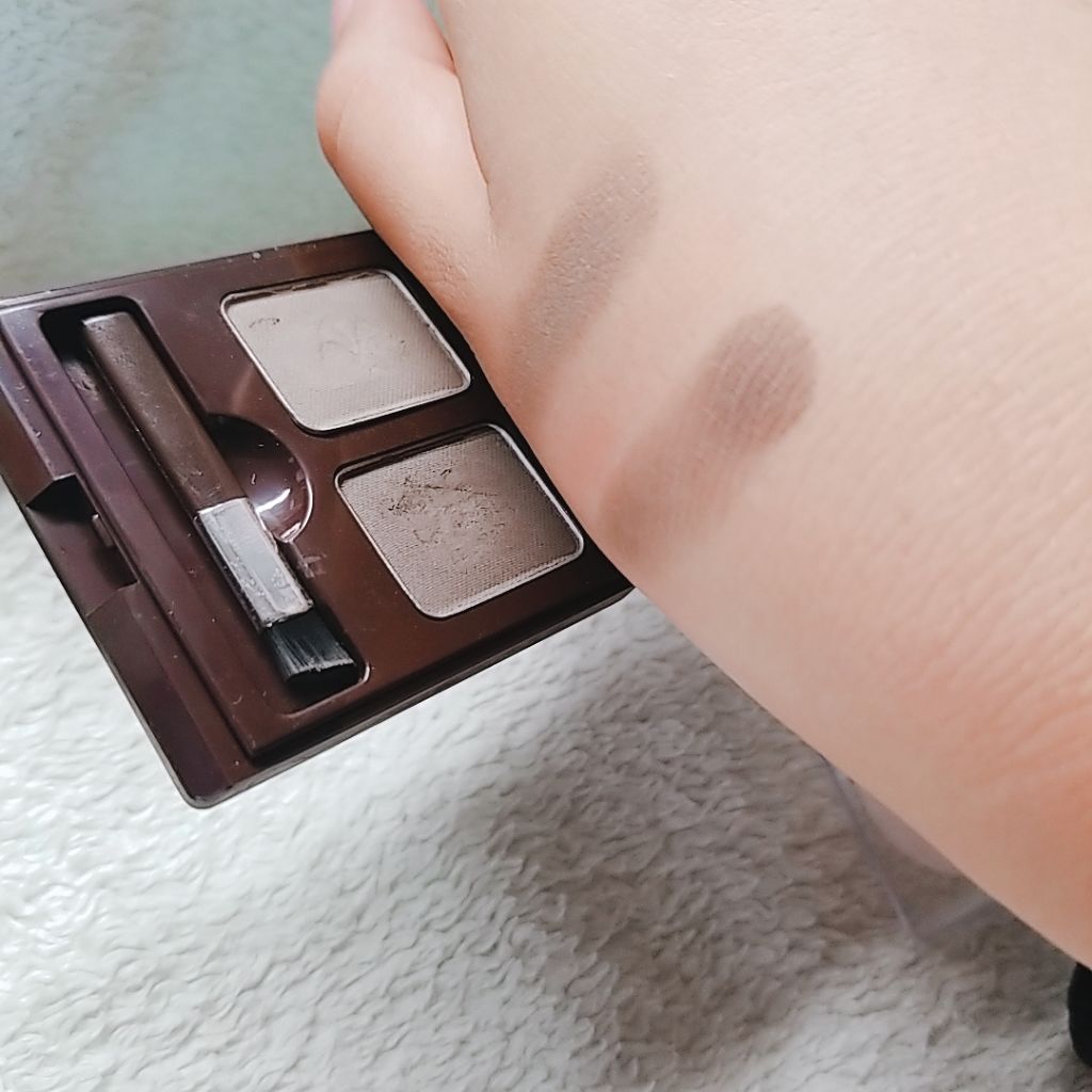 チョコ アイブロウ パウダー ケーキ/SKINFOOD/パウダーアイブロウを使ったクチコミ（2枚目）