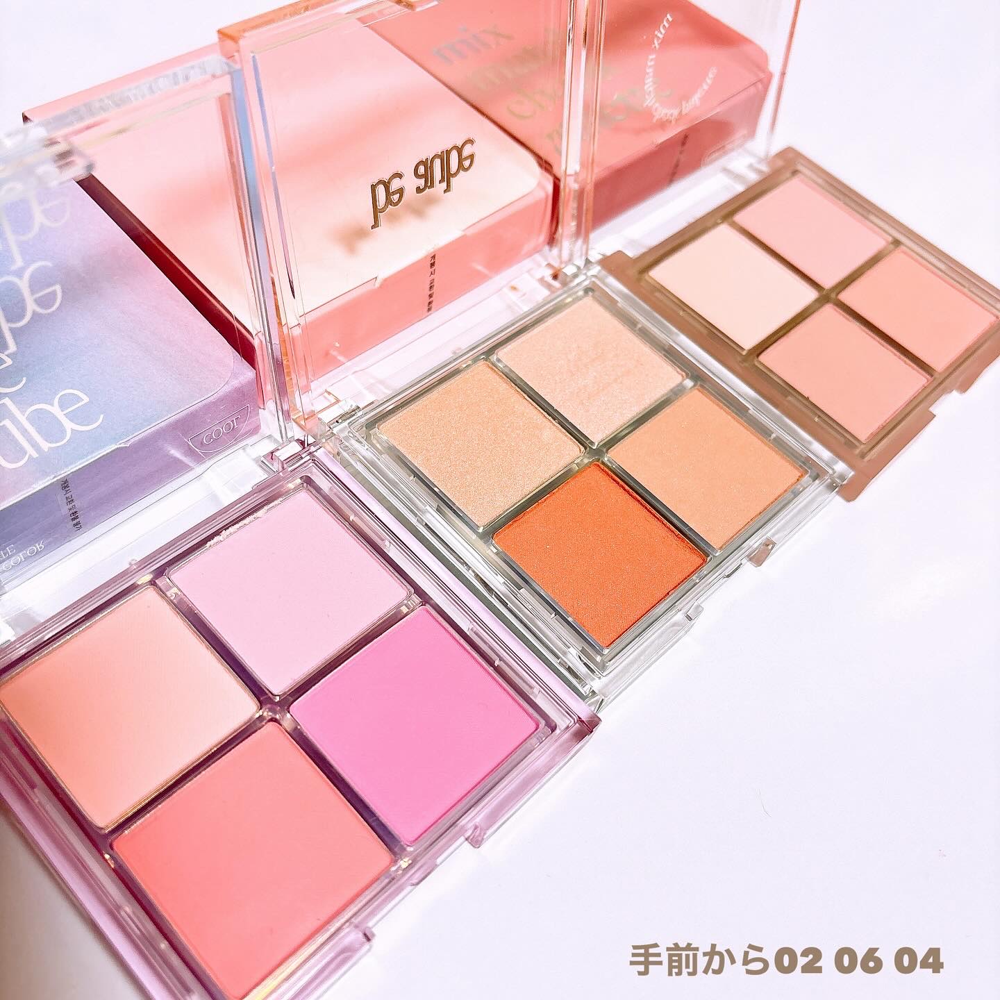 ミックスマッチチークパレット/be aube/パウダーチークを使ったクチコミ（3枚目）