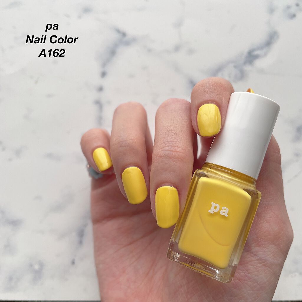 【とにかく目立つイエローネイル✨】


★ pa
　ネイルカラー
　A162
　

　¥308 （税込）


----------


♡ 明るく目立つイエローネイル

　高発色なイエローネイル💅🏻
　レモンっぽいカラーでとにかく目立つ