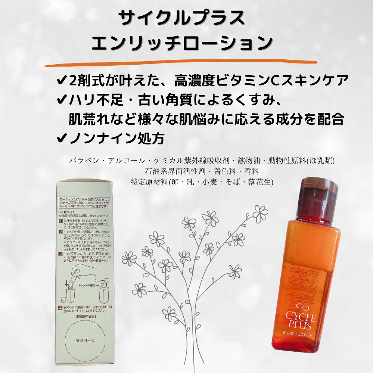 エンリッチ ローション/サイクルプラス/化粧水を使ったクチコミ（2枚目）