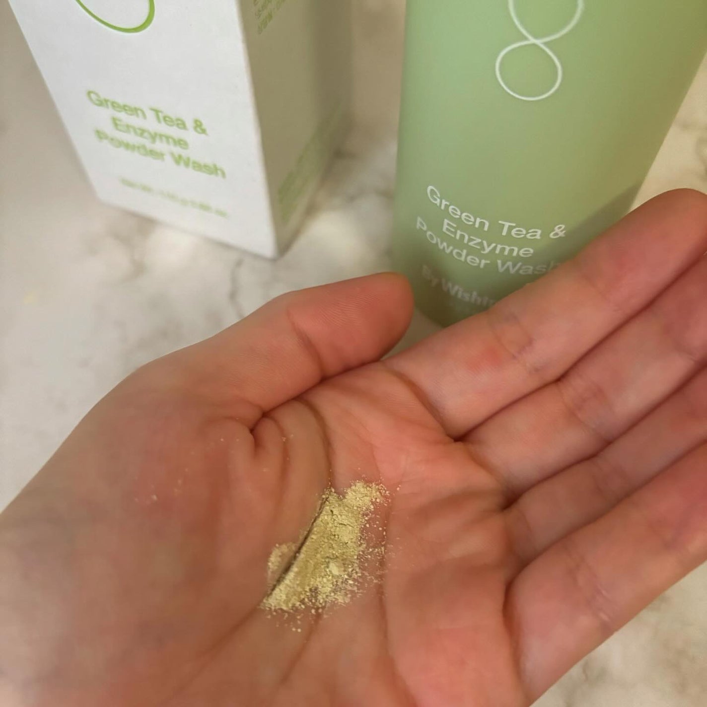 グリーンティー&エンザイムパウダーウォッシュ/By Wishtrend/洗顔パウダーを使ったクチコミ(2枚目)