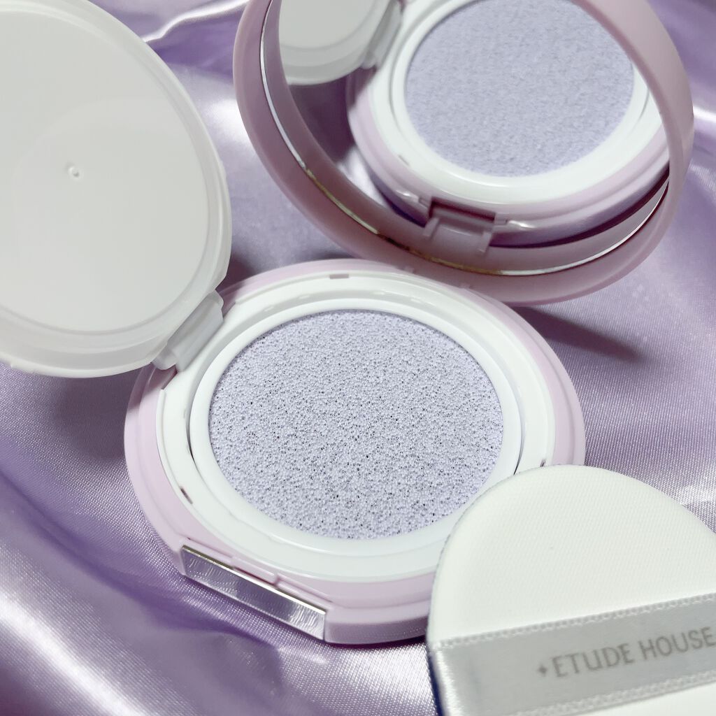 エニークッション カラーコレクター Lavender/ETUDE/化粧下地を使ったクチコミ（2枚目）