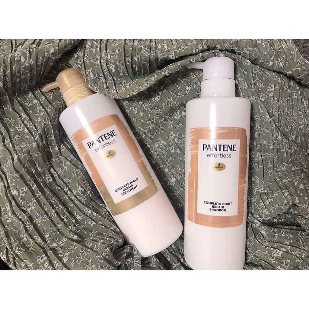パンテーン エフォートレス コンプリートナイト リペアー シャンプー／トリートメント/パンテーン/市販シャンプーを使ったクチコミ（1枚目）