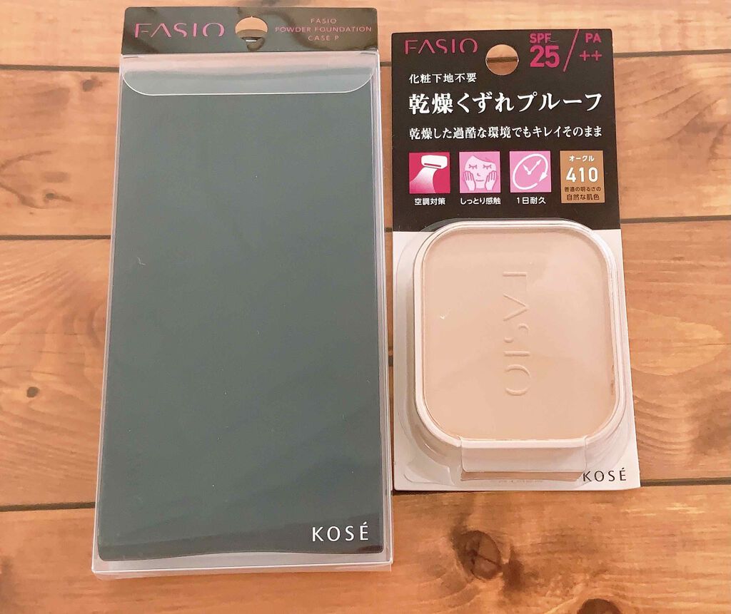 パワフルステイ モイスト ファンデーション 405 オークル やや明るい自然な肌色（レフィル）/FASIO/パウダーファンデーションを使ったクチコミ（1枚目）