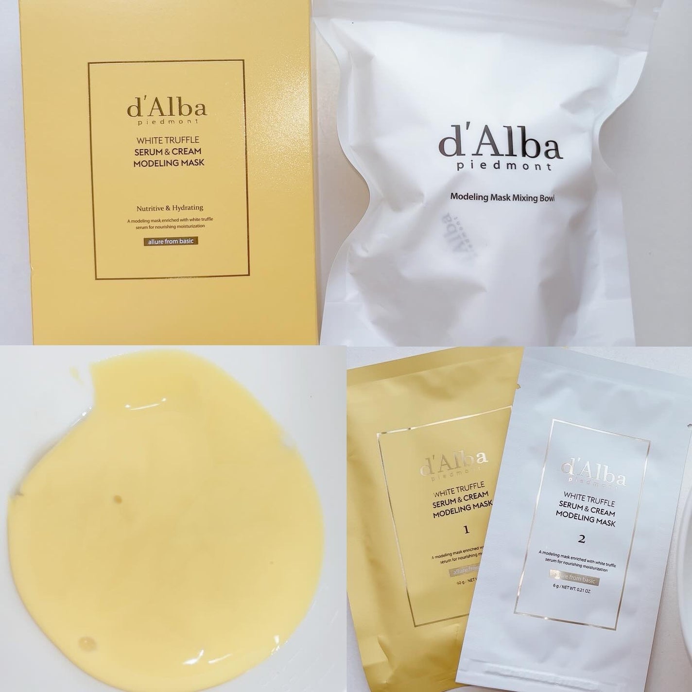 WHITE TRUFFLE SERUM & CREAM MODELING MASK/ダルバ/その他スキンケアを使ったクチコミ(2枚目)