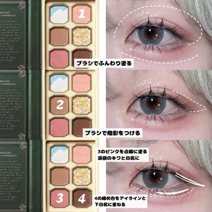 絵画アイシャドウパレット/MilleFée/アイシャドウパレットを使ったクチコミ(2枚目)