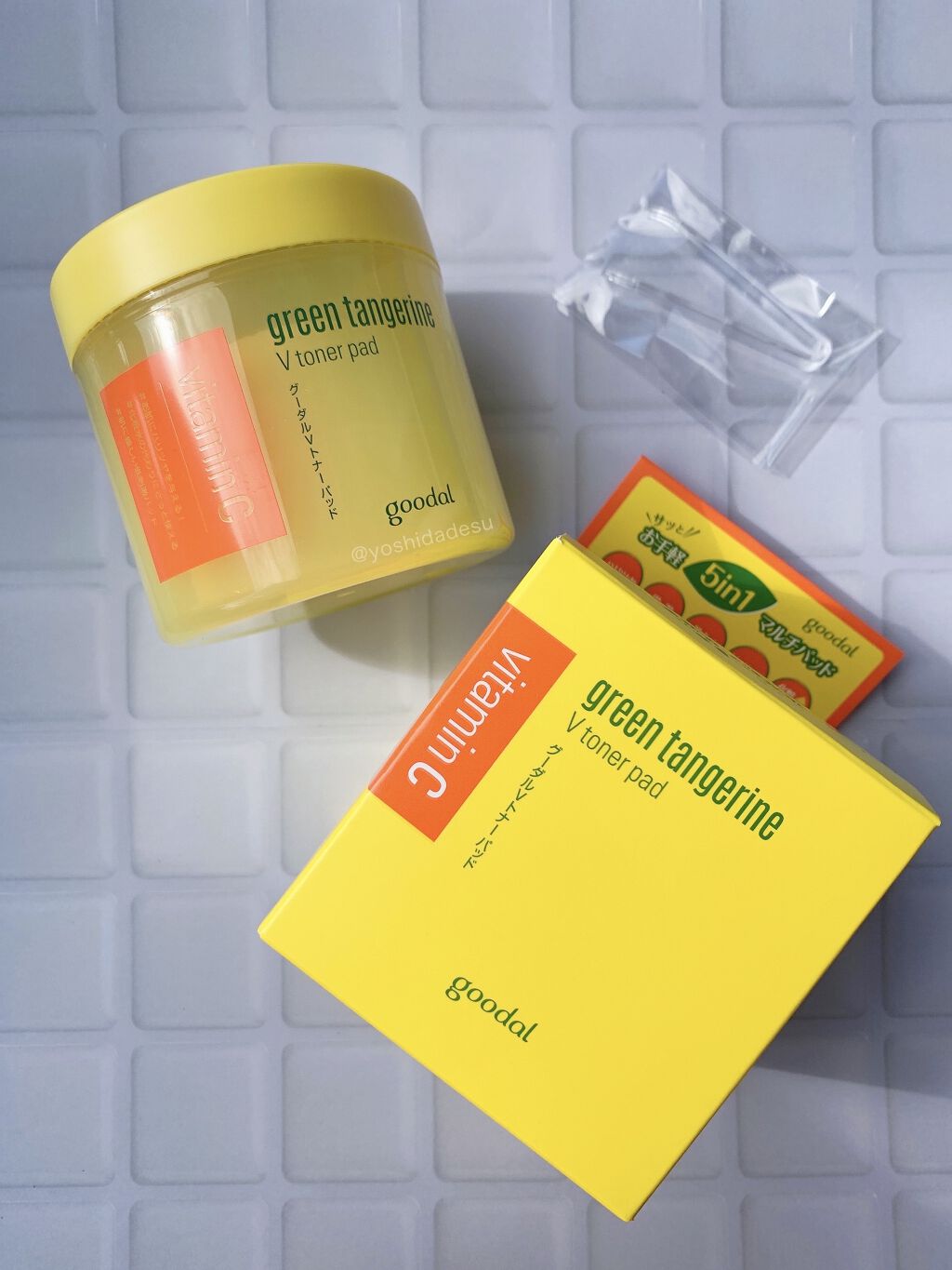 グリーンタンジェリン ビタCダークスポットケアパッド/goodal/トナーパッドを使ったクチコミ（1枚目）