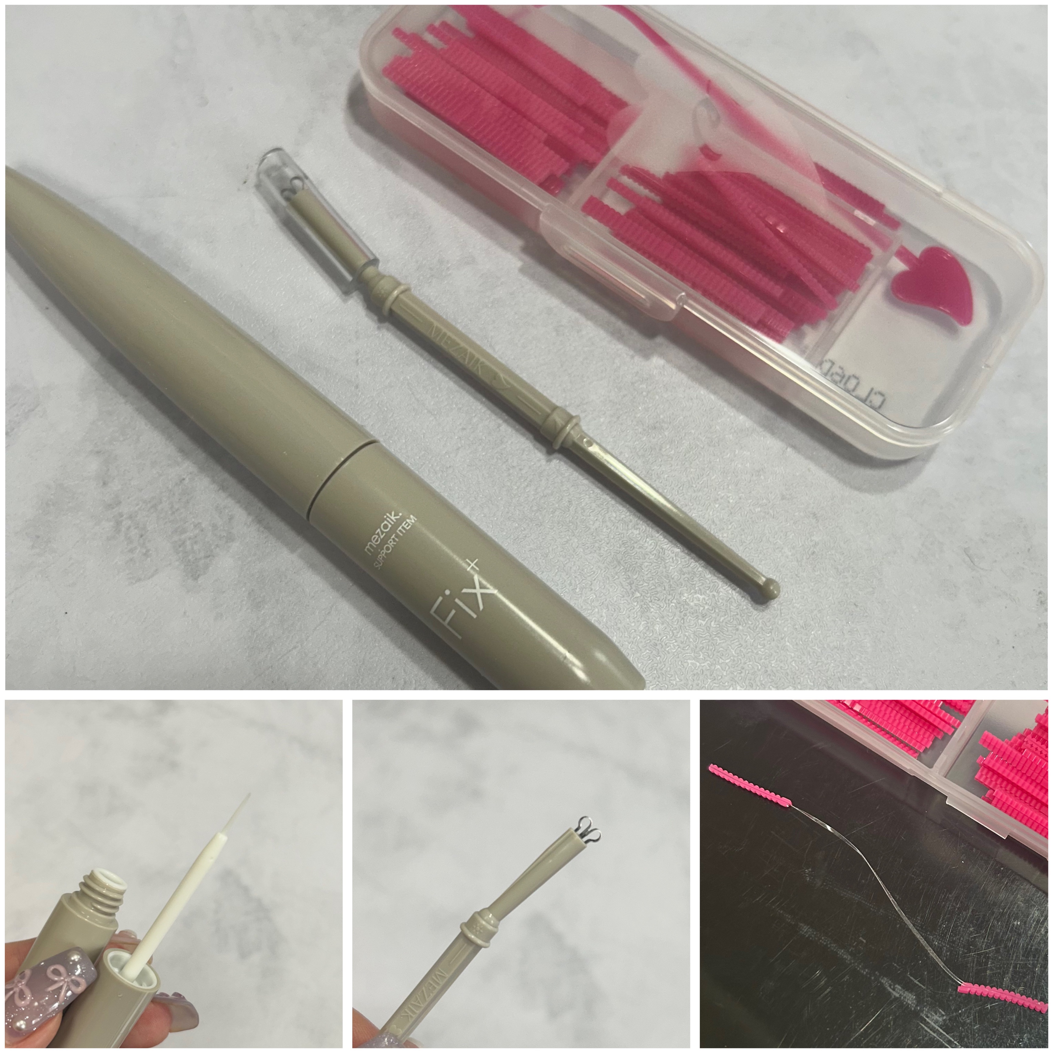 フリーファイバー120<下地&カッター付き>スタンダードタイプ 120本入/メザイク/二重まぶた用アイテムを使ったクチコミ（3枚目）