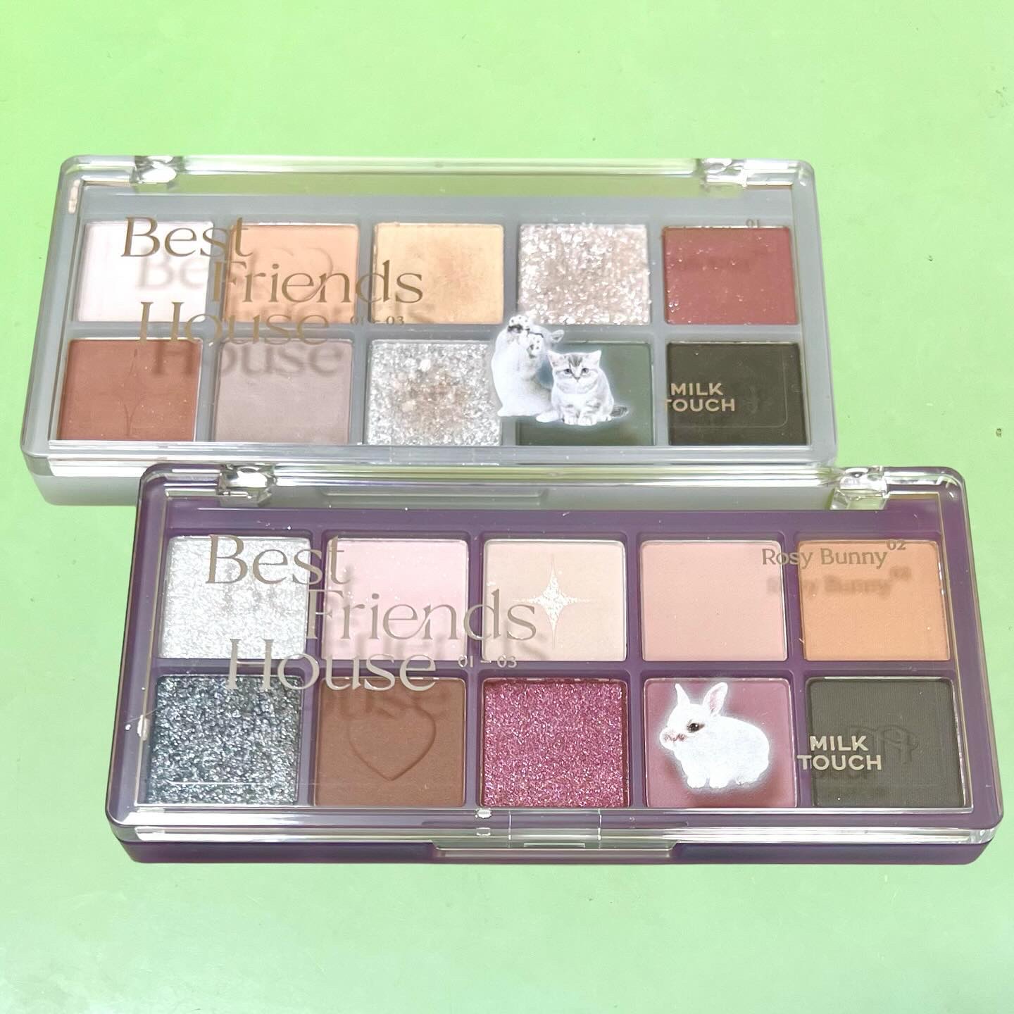 ビーマイベストフレンズハウスパレット 02 Rosy Bunny/Milk Touch/アイシャドウパレットを使ったクチコミ（1枚目）