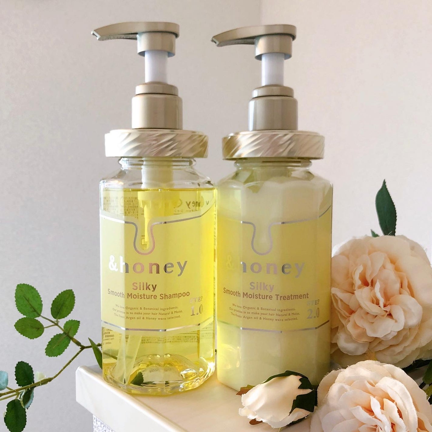 シルキー スムースモイスチャー シャンプー 1.0/ヘアトリートメント 2.0/&honey/市販シャンプーを使ったクチコミ(1枚目)