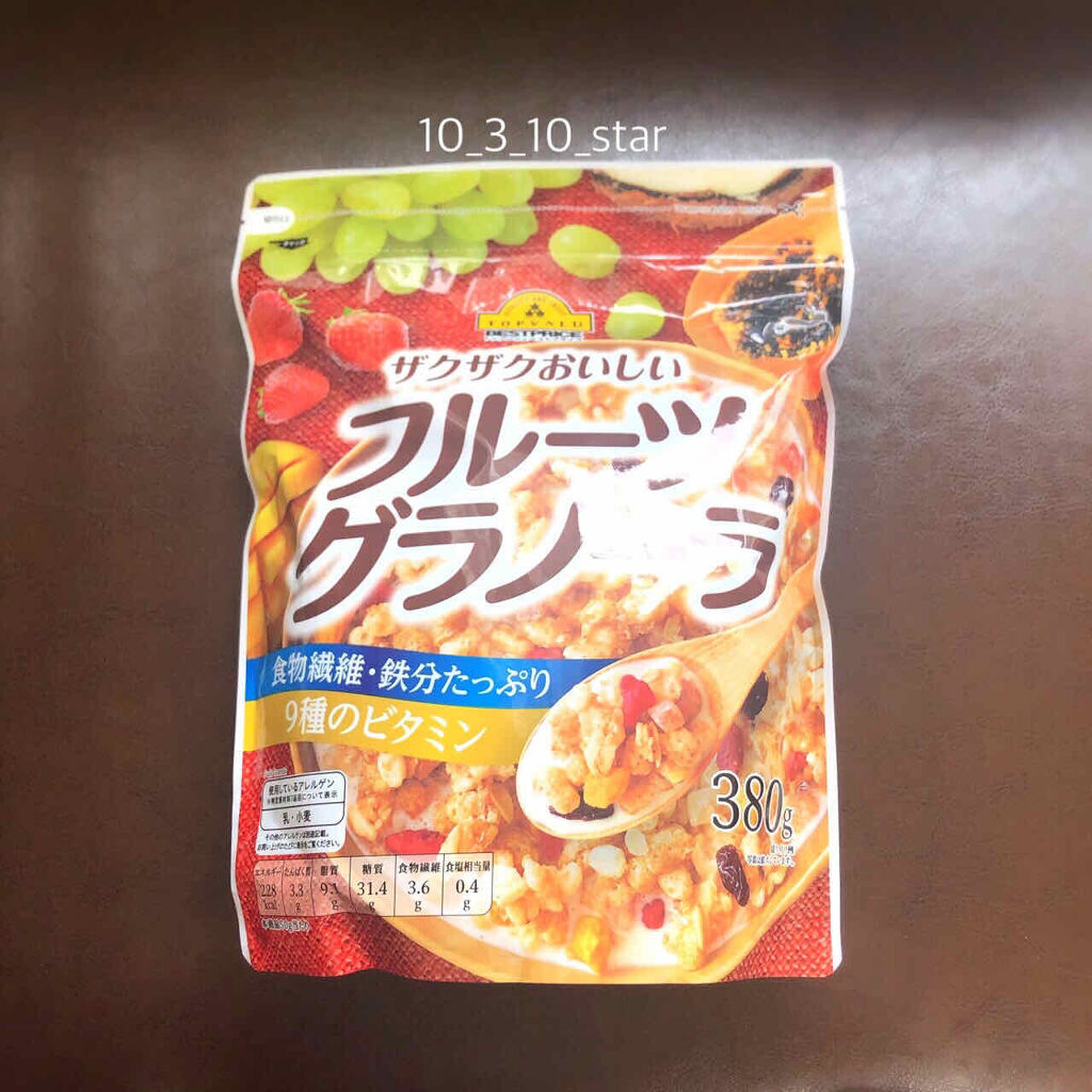 　フルーツグラノーラ/トップバリュ ベストプライス/グラノーラを使ったクチコミ（1枚目）
