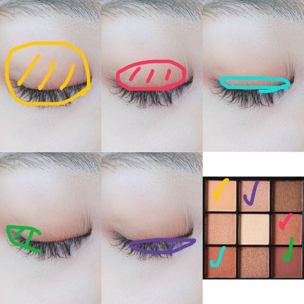 UR GLAM BLOOMING EYE COLOR PALETTE/U R GLAM/アイシャドウパレットを使ったクチコミ(2枚目)