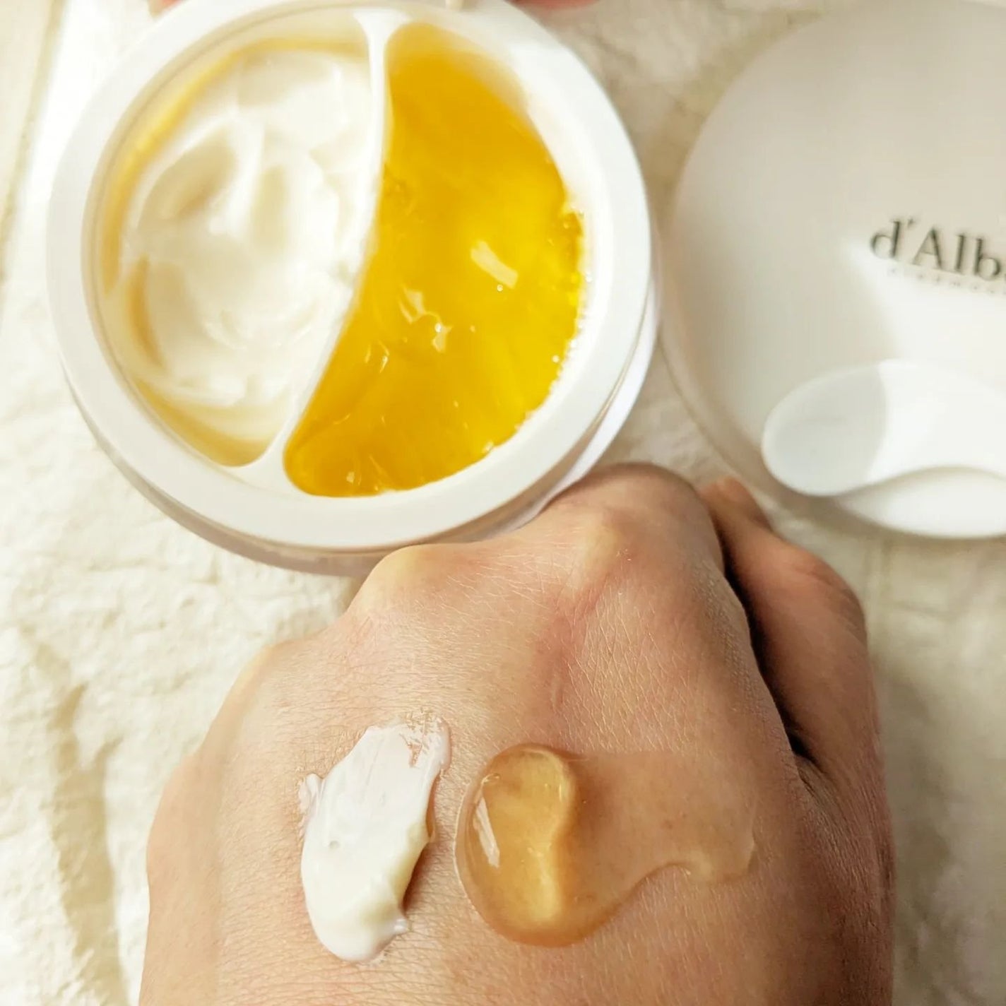 ホワイトトリュフダブルセラムアンドクリーム/ダルバ/フェイスクリームを使ったクチコミ(5枚目)