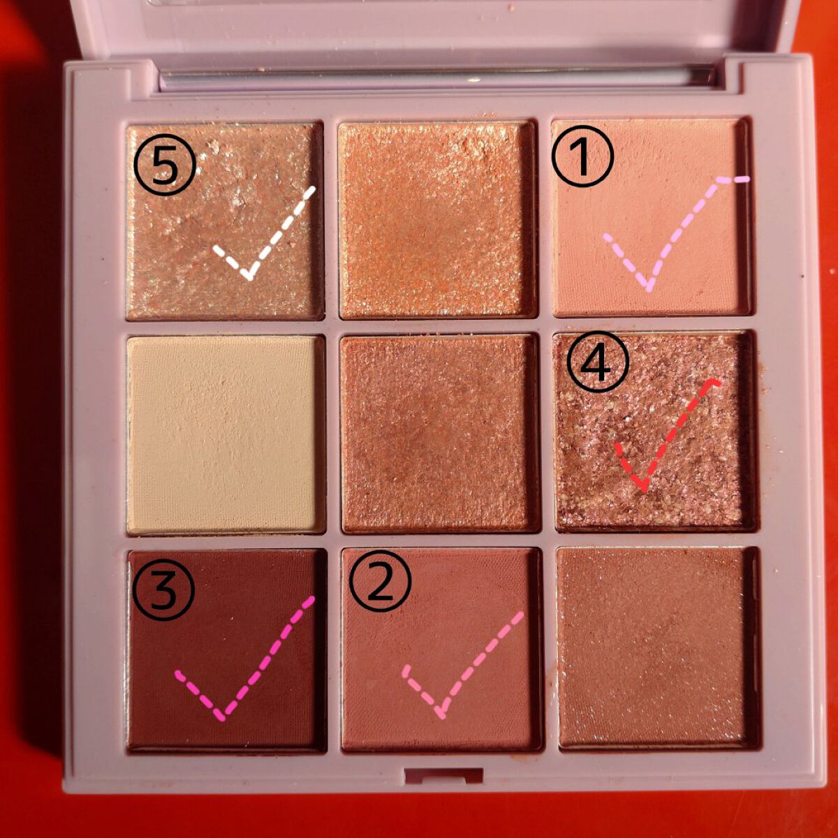 9色アイシャドウ/Étoile Rose/アイシャドウパレットを使ったクチコミ（2枚目）