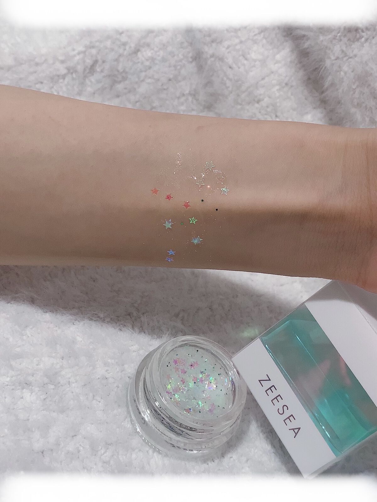 グリッタージェリー WH/ZEESEA/グリッターを使ったクチコミ（2枚目）