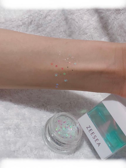 グリッタージェリー WH/ZEESEA/グリッターを使ったクチコミ(2枚目)