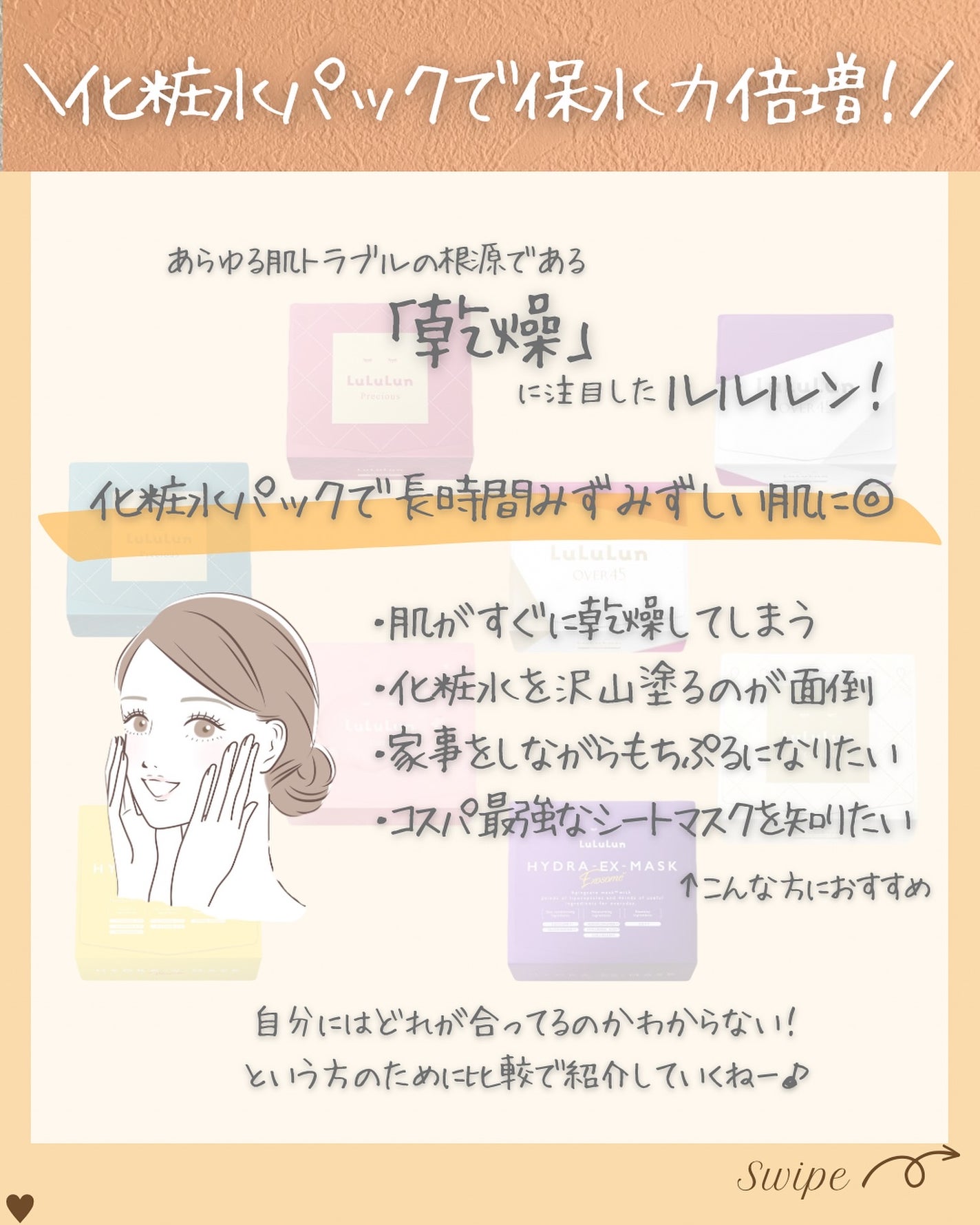 つや子 on LIPS 「『化粧水パックといえばコレ👉🏻ルルルン徹底比較👀🌟』美肌になれ..」(2枚目)