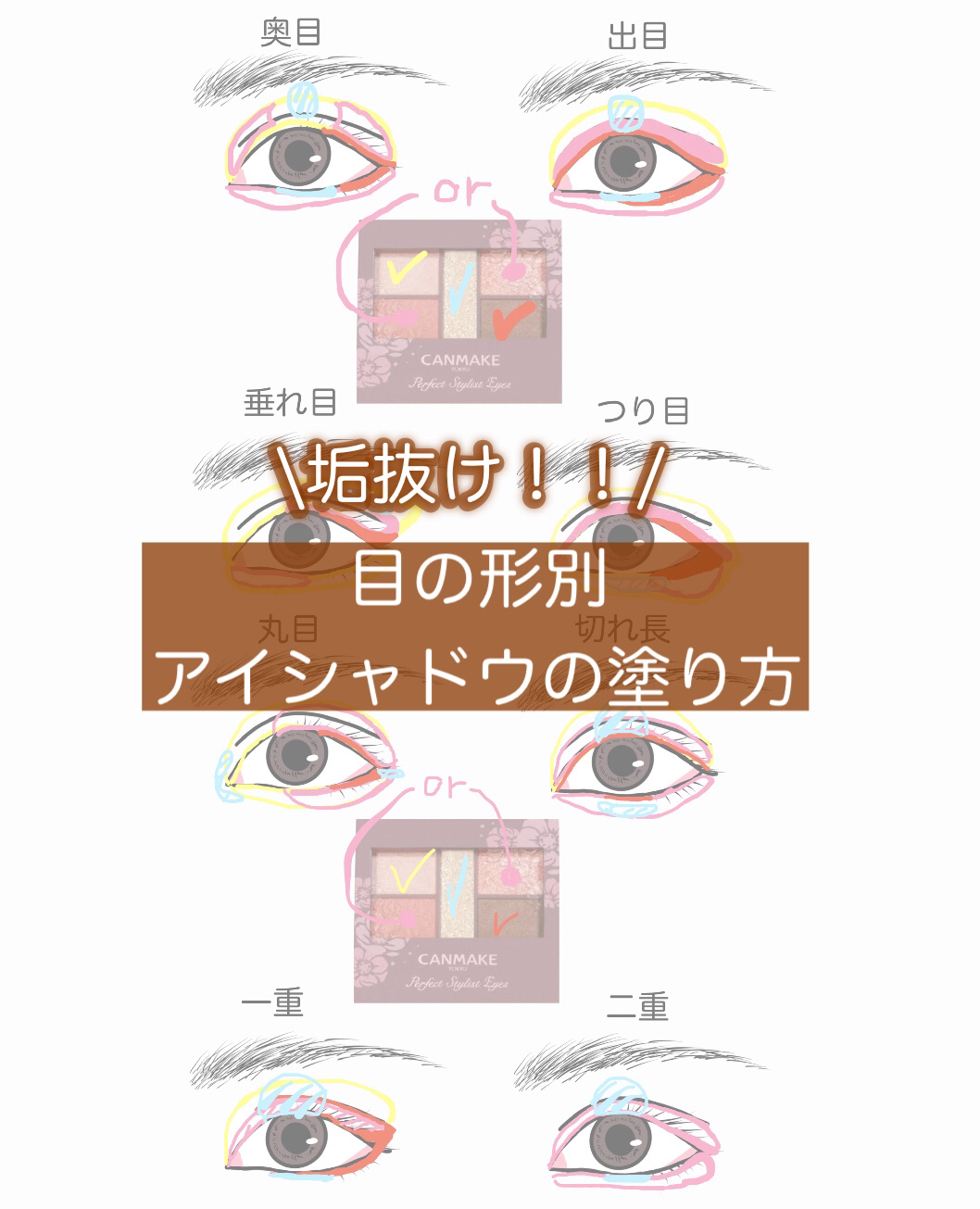 パーフェクトマルチアイズ/キャンメイク/アイシャドウパレットを使ったクチコミ（1枚目）