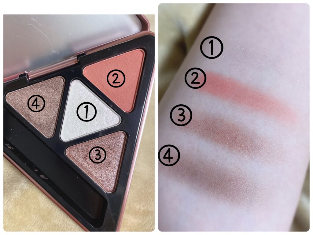 デザイニングポイントシャドウ/Linoue/アイシャドウパレットを使ったクチコミ（3枚目）