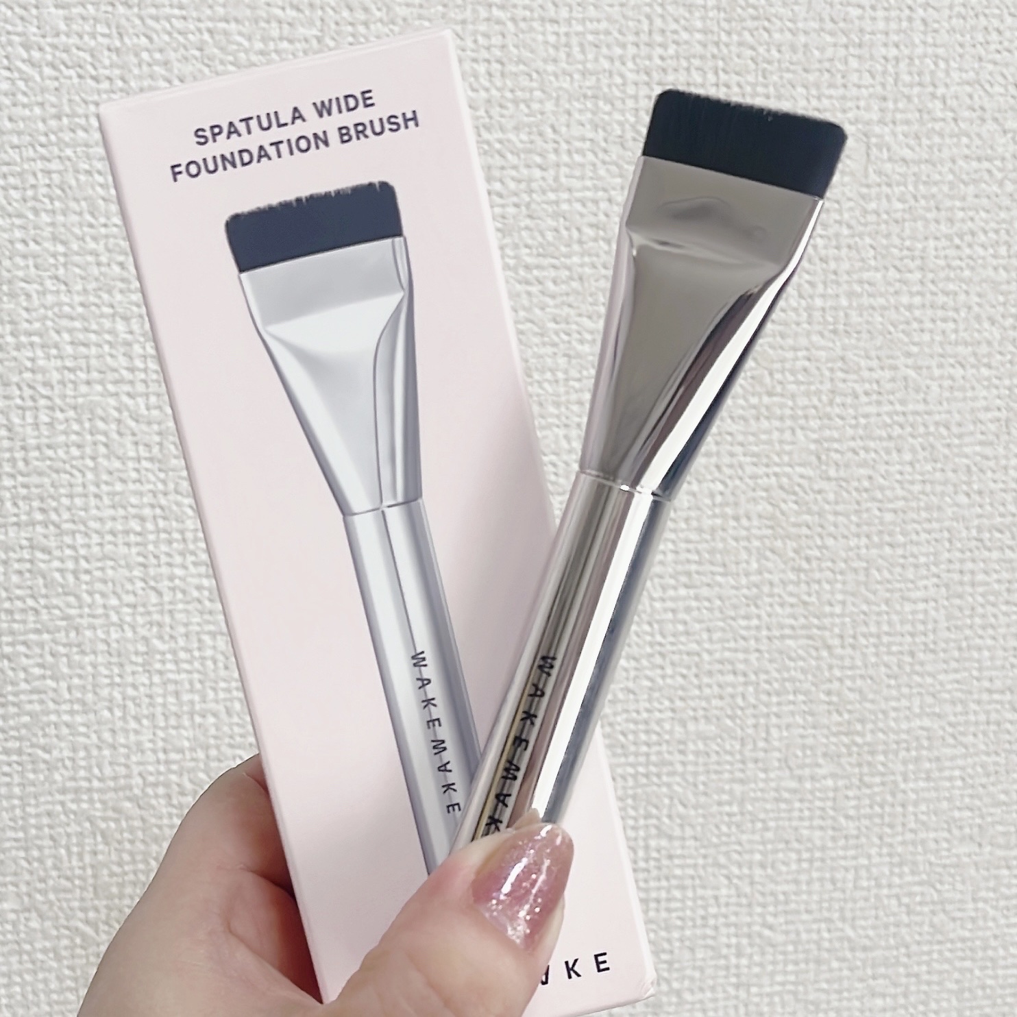 Spatula Wide Foundation Brush/wakemake/メイクブラシを使ったクチコミ（1枚目）