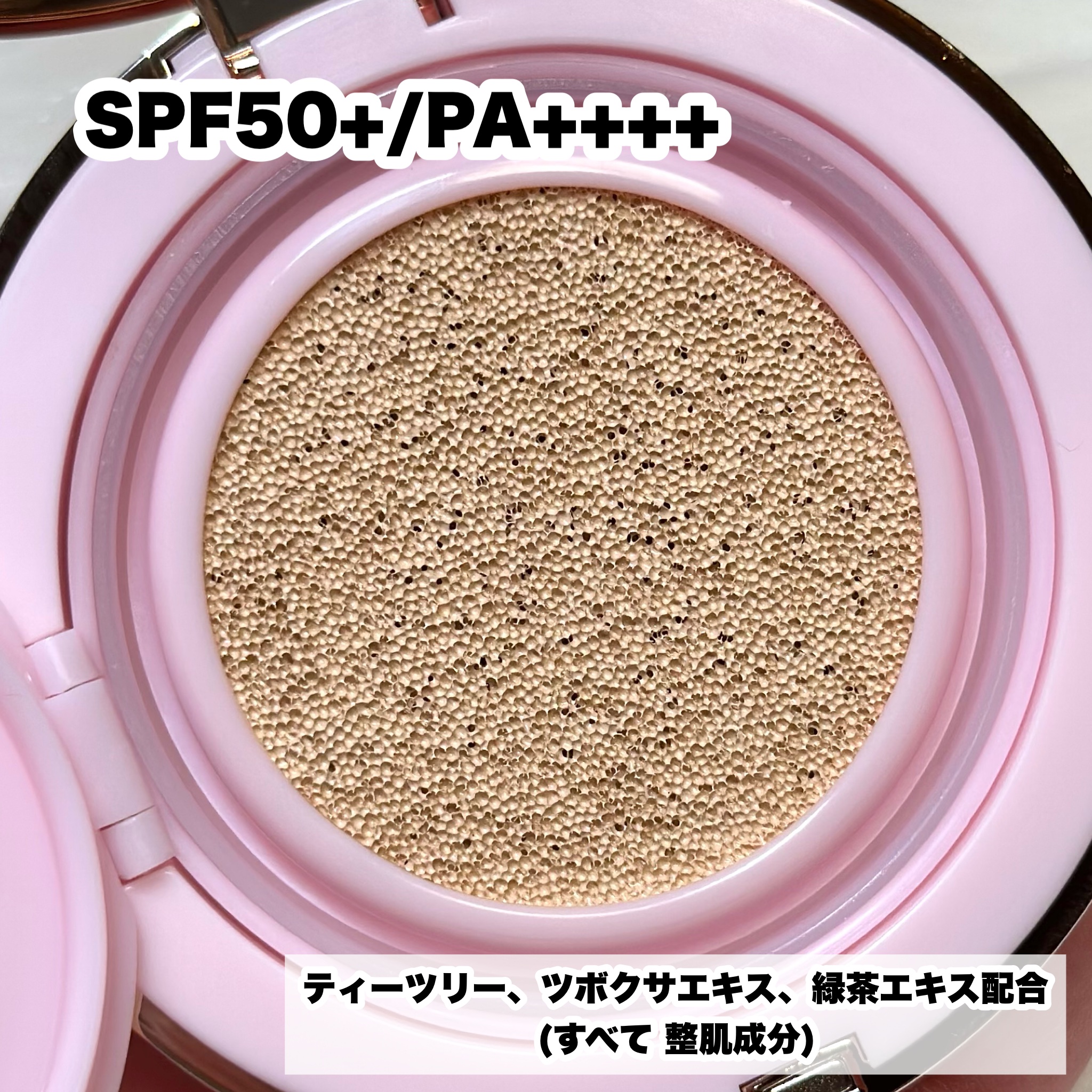 ピンクティーツリーカバークッション/APLIN/クッションファンデーションを使ったクチコミ（3枚目）