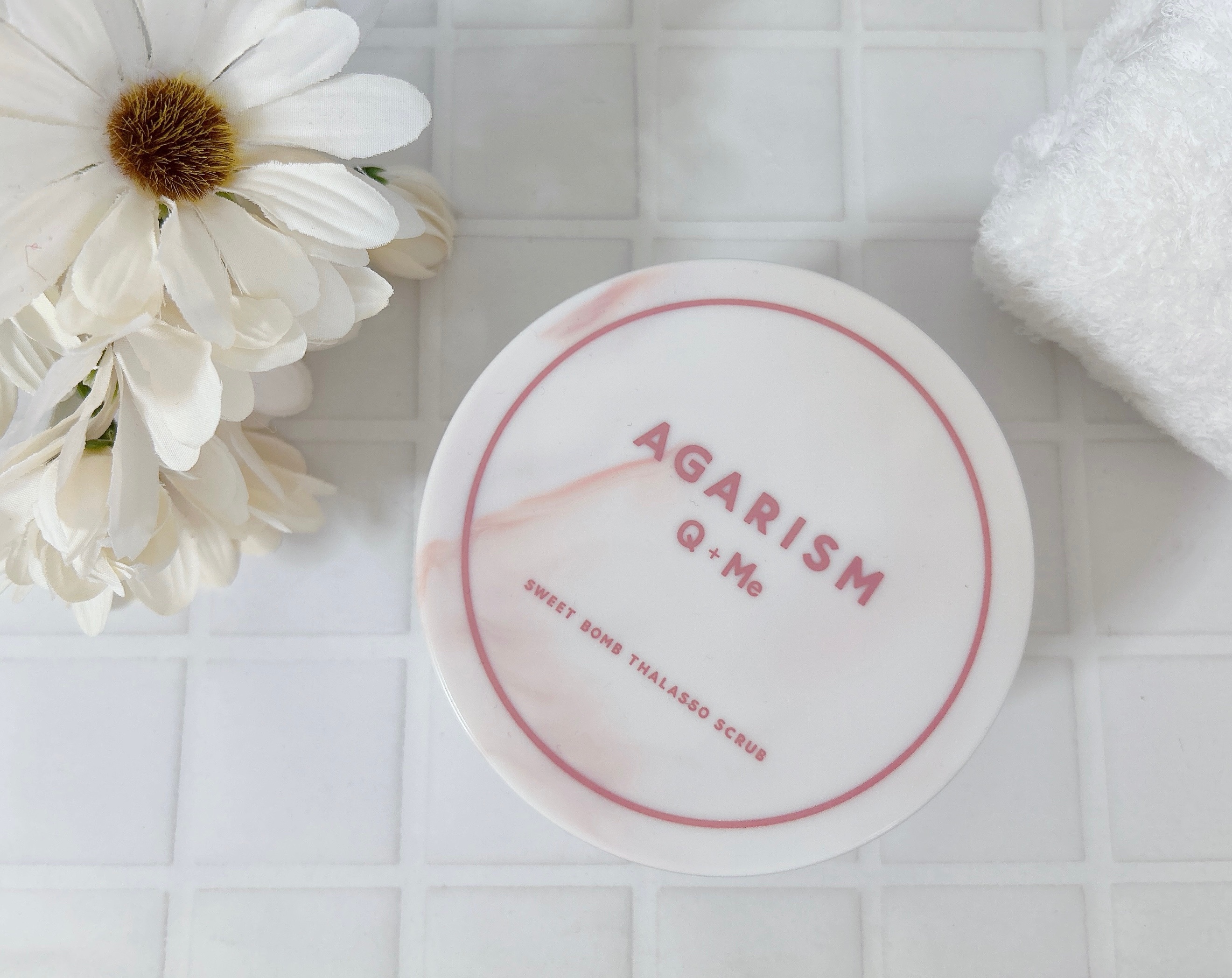 キューミースウィートボムタラソスクラブ　ピオニーブーケの香り/AGARISM/ボディスクラブを使ったクチコミ（2枚目）